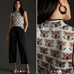 Anthropologie Sarah Gordon Maria Mock Neck Sweater Tank